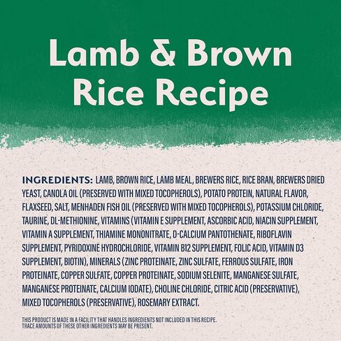 Natural Balance Limited Ingredient Puppy Dry Dog Food with Healthy Grains, Lamb & Brown Rice Recipe, 24 Pound (Pack of 1) in Kuwait