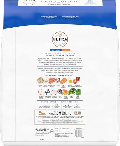NUTRO ULTRA Large Breed Puppy High Protein Natural Dry Dog Food with a Trio of Proteins from Chicken, Lamb and Salmon, 30 lb. Bag in Saudi Arabia