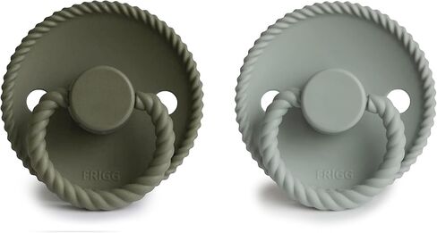 Frigg Rope SilkySoft Silicone Baby Pacifier | Made in Denmark | BPA-Free (Blush/Cream, 0-6 Months) in Kuwait