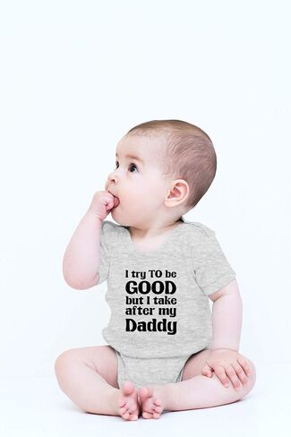 CBTwear I Try to Be Good Take After My Daddy Baby Bodysuit in Saudi Arabia