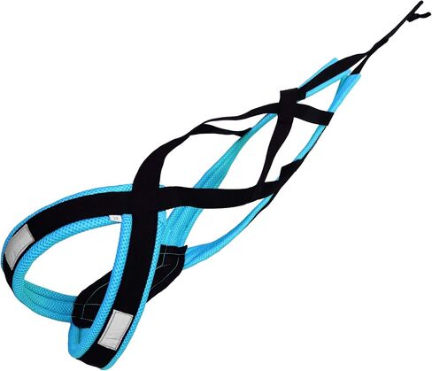 لاسالين - حزام سحب الكلاب، XBack for Canicross، رياضة الكلاب، ركوب الدراجة، التزلج على الجليد، حزام الزلاجات، هريسة الكلاب، حزام الجري للكلاب، أزرق فاتح أسود in Saudi Arabia