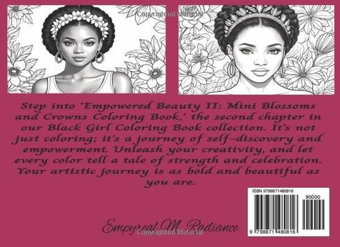 Empowered Beauty II: Mini Blossoms and Crowns Coloring Book for Black Girls – A Travel Size 75 Landscape Designs of Elegance, Flowers, and Varied ... Collection: Inspiring Black Girls Everywhere) in Saudi Arabia