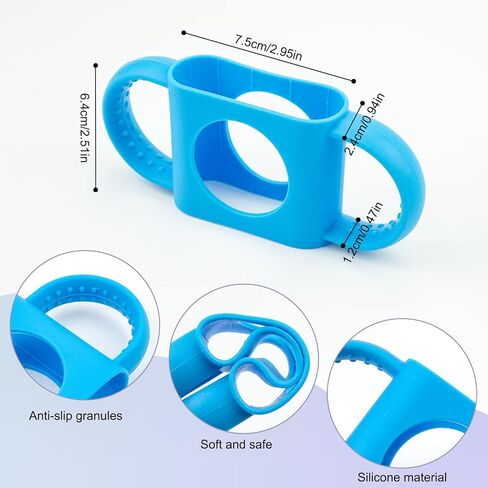 BeautyChen 5 Pack Baby Bottle Handles Compatible with Dr Brown Baby Bottles Soft Silicone Narrow Baby Bottles Handles Non-Slip Easy Grip Handles Dishwasher Safe (White, Pink, Yellow, Green,Light Blue) in Kuwait