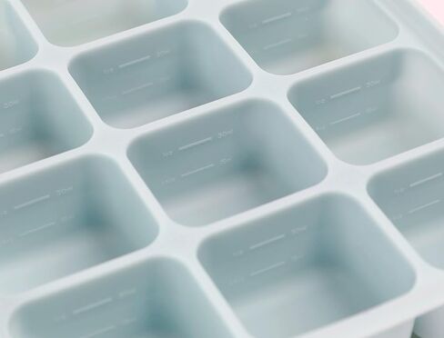 Silicone Freezer Tray, Baby Food Storage Cubes with Clip-On Lid, Freeze Baby Food, Soups, Purees, Ice, Easy and Safe Design, Made in Korea (12, Celadon Green) in Saudi Arabia