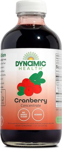 Dynamic Health Pure Cranberry Juice Concentrate, Unsweetened, Natural Antioxidant Support, No Added Sugar, 8 Fl oz in Saudi Arabia