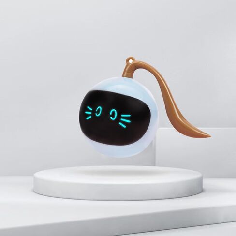 لعبة كرة تفاعلية للقطط من Ankege قابلة لإعادة الشحن، لعبة كرة متحركة أوتوماتيكية للنقيق والحركة لتنشيط ألعاب القطط للقطط الداخلية (أزرق) in Kuwait