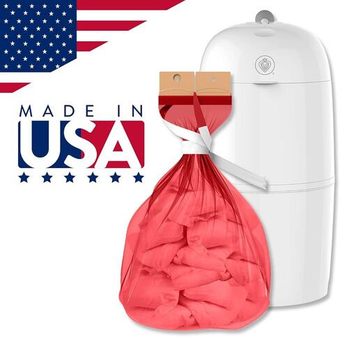 Prince Lionheart Refill Bags 10PACK for Diaper Twist’R Pail, 7-Layer Diaper Disposable Bags with Odors Free Patented Technology Made in USA in Kuwait