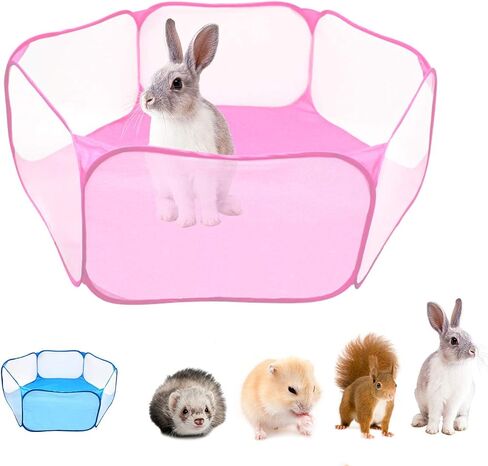 SOONHUA Small Animals Cage Tent, Pet Playpen Portable Pop Open Indoor/Outdoor Small Animal Cage Tent Fence for Hamster, hillas and Guinea-Pigs in Saudi Arabia