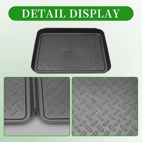 Anxingo Home Boot Tray Black Shoe Border Mat أرضية شديدة التحمل للأماكن المغلقة والخارجية حصيرة تغذية الحيوانات الأليفة حصيرة الأحذية المطاطية - سلة المهملات حصيرة - حصيرة تبريد المياه - حصائر الأحذية الرطبة، 3 عبوات 13.75 * 10.58 بوصة in Saudi Arabia
