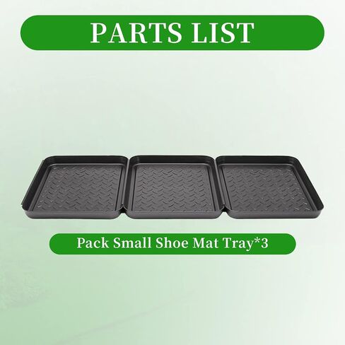 Anxingo Home Boot Tray Black Shoe Border Mat أرضية شديدة التحمل للأماكن المغلقة والخارجية حصيرة تغذية الحيوانات الأليفة حصيرة الأحذية المطاطية - سلة المهملات حصيرة - حصيرة تبريد المياه - حصائر الأحذية الرطبة، 3 عبوات 13.75 * 10.58 بوصة in Saudi Arabia