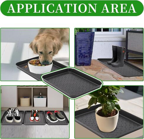 Anxingo Home Boot Tray Black Shoe Border Mat أرضية شديدة التحمل للأماكن المغلقة والخارجية حصيرة تغذية الحيوانات الأليفة حصيرة الأحذية المطاطية - سلة المهملات حصيرة - حصيرة تبريد المياه - حصائر الأحذية الرطبة، 3 عبوات 13.75 * 10.58 بوصة in Saudi Arabia
