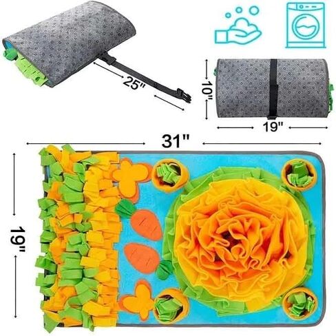 WAPYPAW Snuffle Mat For Dogs - Interactive Slow Feeding Snuffle Mat. Enrichment food puzzles toys For Pet Mental Stimulation. Snuffle Toys For Dog in Kuwait