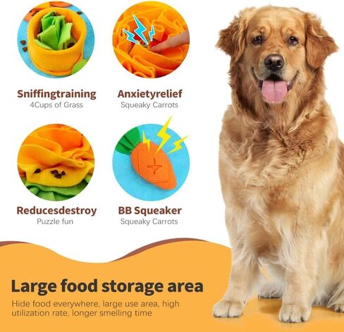 WAPYPAW Snuffle Mat For Dogs - Interactive Slow Feeding Snuffle Mat. Enrichment food puzzles toys For Pet Mental Stimulation. Snuffle Toys For Dog in Kuwait