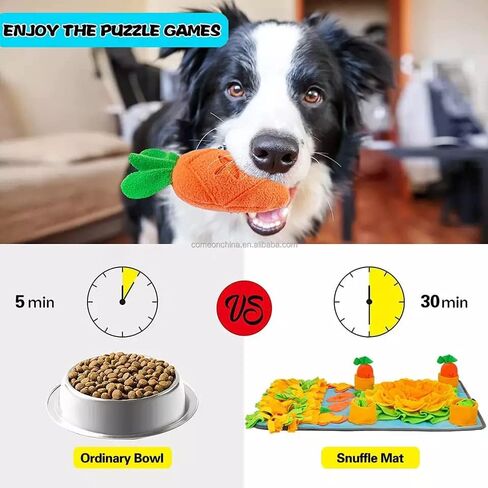 WAPYPAW Snuffle Mat For Dogs - Interactive Slow Feeding Snuffle Mat. Enrichment food puzzles toys For Pet Mental Stimulation. Snuffle Toys For Dog in Kuwait