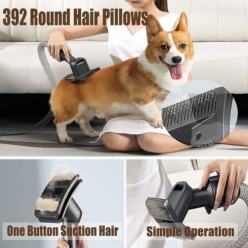 ZALBYUY Dog Grooming Vacuum Attachment Kit, Pet Grooming Tool Kit for Dyson  V7 V8, Conductive Hose, Comb, Limit Comb, Pet Dog Grooming Brush, Pet Hair Remover in Kuwait