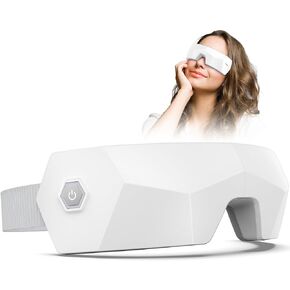 PureHeal Eye Massager with Heat, 2Level Heated Eye Mask with Compression, Bluetooth, Electric Eye Machine for Migraine, Relaxing Eye Strain, Puffiness, Dark Circles, Ideal Xmas Gifts in Saudi Arabia