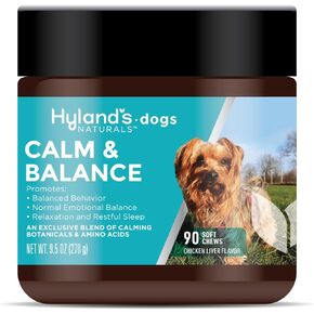 Hyland's Naturals - Dogs - Calm & Balance, 90 Soft Chews, Supports Balanced Behavior, Normal Emotional Balance, Relaxation & Restful Sleep, L-Theanine, GABA & Chamomile, Chicken Liver Flavor in Kuwait