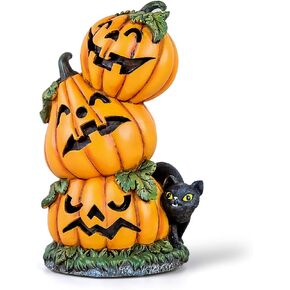 Halloween Pumpkin Music Box State Gifts, Jack-O'-Lantern Gift for Kids Friend Women Son Daughter Battery Operated Pumpkin Sculpture Musical Box with Lighted Melody This is Halloween in Kuwait