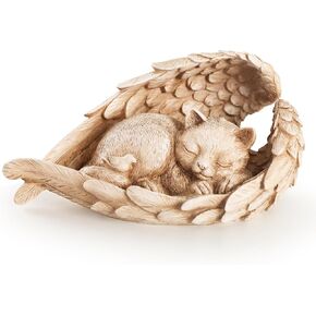 PUPIHOM Pet Memorial Stone for Cats, Outdoor Cat Tombstone Durable Material for Long-Lasting Respect and Eternal Commemoration, Warm Remembrance for Beloved Pet (Light Brown)