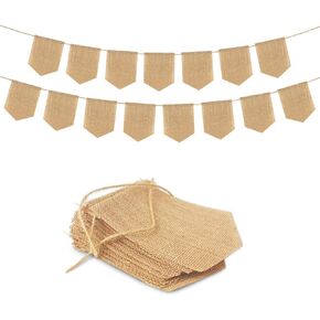 30Pcs Hand-Painted DIY Burlap Banners - for Kid Adults Party Decor in Saudi Arabia