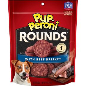 Pup-Peroni Dog Treats, Beef Short Rib Rounds, 5 Ounce (Pack of 8), Made with Real Beef