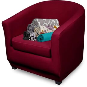 figooo 2 قطعة كرسي النادي الغلاف تمتد حوض الاستحمام يغطي كرسي دنة نادي كرسي يغطي مع غطاء وسادة مطبوعة عالمية جولة برميل كرسي يغطي لطاولة غرفة المعيشة، الزهور البيج in Kuwait