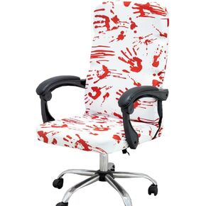 ACOFRR Halloween Office Chair Covers Gothic Spider Web Spooky Spider on Black Horror Theme Print Stretchable Slipcover for Modern Simplism Style High Back Boss Chair (No Chair)(Halloween02, L)