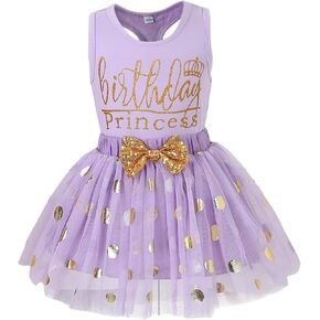 LYSMuch Toddler Baby Girl's Birthday Vest Skirt set | Short Sleeveless Shirt Mesh Tutu Skirt Set,Cake Party Set in Saudi Arabia