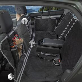 Dog Car Seat Cover for Back Seat. Dog Hammock for Cars - Waterproof Pet Seat Cover for Trucks and SUVs, Nonslip and Durable - Black, Standard in Kuwait