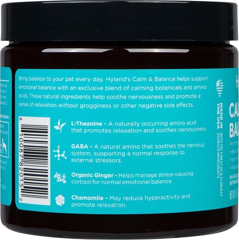 Hyland's Naturals - Dogs - Calm & Balance, 90 Soft Chews, Supports Balanced Behavior, Normal Emotional Balance, Relaxation & Restful Sleep, L-Theanine, GABA & Chamomile, Chicken Liver Flavor in Kuwait