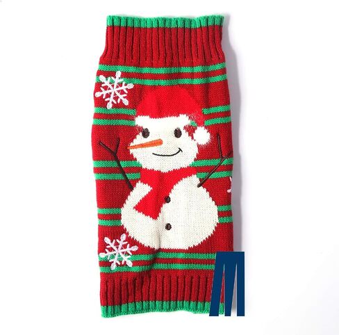 Mikayoo Dog Christmas Sweater, Pet Xmas Sweater, Cat Holiday Sweater, Legless Design Keep Warm and Move Freely, Holiday Festive Sweater for Small Dogs or Cats (Black Deer XS) in Kuwait