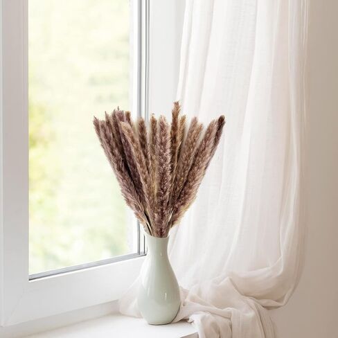 Live N Lux Pampas Grass Decor - 30 Pcs 18 Inch Tall Dried Pampas Grass, Boho Home Decor Great Natural Dried Pampas Grass Decor for Table & Floor Vase, Bouquet, Floral Arrangements and More in Saudi Arabia