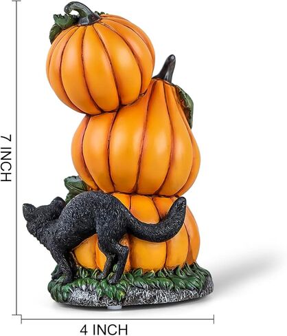 Halloween Pumpkin Music Box State Gifts, Jack-O'-Lantern Gift for Kids Friend Women Son Daughter Battery Operated Pumpkin Sculpture Musical Box with Lighted Melody This is Halloween in Kuwait