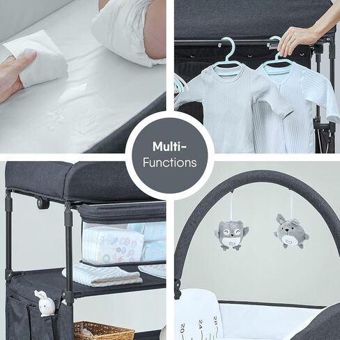 Foldable Baby Changing Table (Grey) in Kuwait