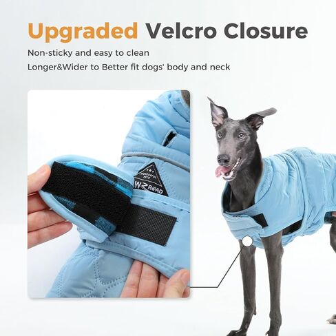 PAWZ Road Dog Winter Coat with 5 Layers Warm Material, Reversible Dog Clothes with 2 Sides, Dog Jacket Outdoor Water Repellent, (Blue Plaid 2XL) in Kuwait