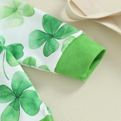 Nokpsedcb Infant Irish Outfits Baby Boy Shamrock Letter Print Sweatshirts and Long Pants 2Pcs St Patricks Day Newborn Clothes in Saudi Arabia