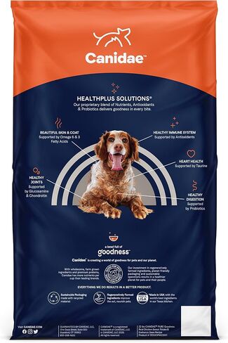 canidae نقية كبار الدجاج الحقيقي، البطاطا الحلوة وفاصوليا غاربانزو وصفة الكلب الجاف 12 رطلا. in Saudi Arabia