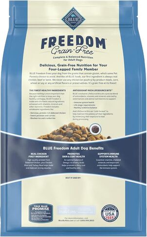 Blue Buffalo Freedom Grain Free Natural Adult Dry Dog Food, Chicken 4-lb in Saudi Arabia