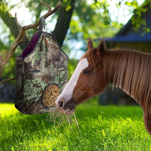 حقيبة حمل القش SIMPLECARRY، حقيبة تغذية بطيئة للخيول، حقيبة حمل حصان ذات سعة كبيرة شديدة التحمل (Max Camo) in Kuwait