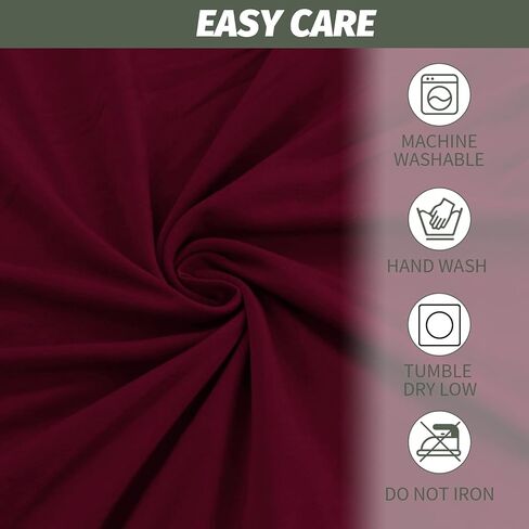 FIGOOO 2 Piece Club Chair Slipcover Stretch Tub Chair Covers Spandex Club Armchair Covers with Cushion Cover Printed Universal Round Barrel Chair Covers for Livining Room Counter,Burgundy in Kuwait