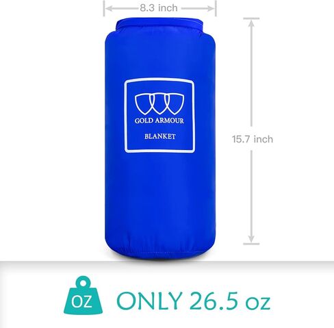 Gold Armour Camping Blanket - Puffy, Packable, Lightweight & Compact Insulated Camping Quilt for Outdoor - Backpacking, Beach, Stadium, Camp, Travel and Hiking Gear Essentials (Black) in Kuwait