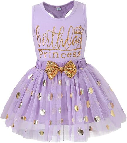 LYSMuch Toddler Baby Girl's Birthday Vest Skirt set | Short Sleeveless Shirt Mesh Tutu Skirt Set,Cake Party Set in Saudi Arabia