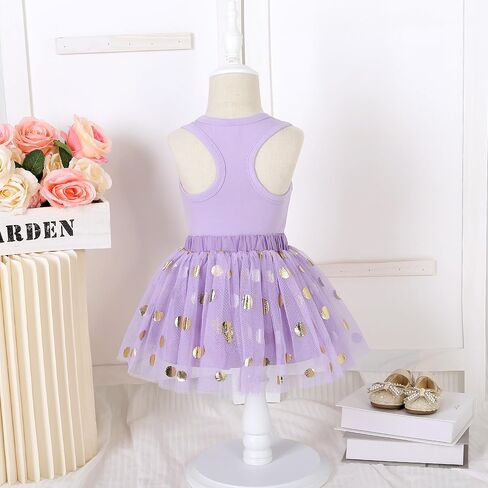 LYSMuch Toddler Baby Girl's Birthday Vest Skirt set | Short Sleeveless Shirt Mesh Tutu Skirt Set,Cake Party Set in Saudi Arabia