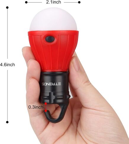 Compact LED Lantern Tent Camp Light Bulb for Camping Hiking Fishing Emergency Lights, Battery Powered Portable Lamp, 4 Count, Batteries Not Included (Black) in Saudi Arabia
