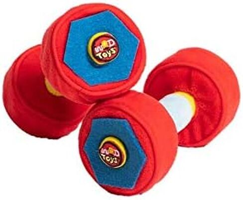 دمبل من القطيفة للأطفال من WOD Toys® مع أصوات خشخشة وأصوات حسية - ألعاب آمنة وناعمة ومتينة للتمرين ورفع الأثقال ولعب التظاهر للأطفال الصغار وحديثي الولادة والرضع والأطفال من سن 0 فما فوق in Kuwait