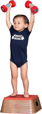دمبل من القطيفة للأطفال من WOD Toys® مع أصوات خشخشة وأصوات حسية - ألعاب آمنة وناعمة ومتينة للتمرين ورفع الأثقال ولعب التظاهر للأطفال الصغار وحديثي الولادة والرضع والأطفال من سن 0 فما فوق in Kuwait
