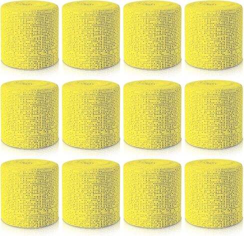 لفات من القماش الجص بطول 30 قدمًا - 181 قدمًا، وشرائط شاش ذهبية، ضمادات ملفوفة لقناع البطن المصبوب لصنع قوالب الجسم، فن المناظر الطبيعية (12 بوصة × 45 قدمًا، ذهبي) in Kuwait