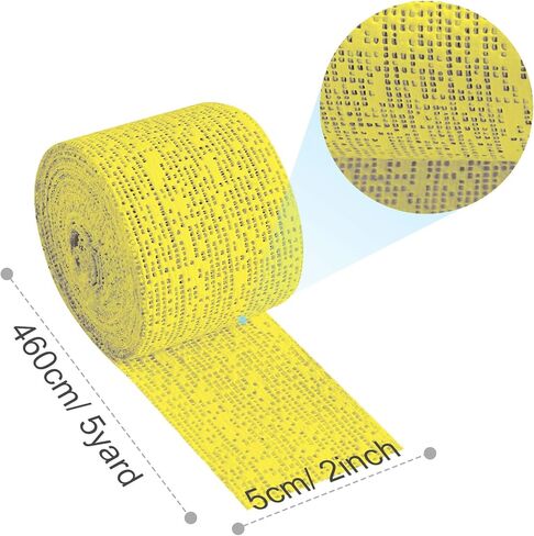 لفات من القماش الجص بطول 30 قدمًا - 181 قدمًا، وشرائط شاش ذهبية، ضمادات ملفوفة لقناع البطن المصبوب لصنع قوالب الجسم، فن المناظر الطبيعية (12 بوصة × 45 قدمًا، ذهبي) in Kuwait