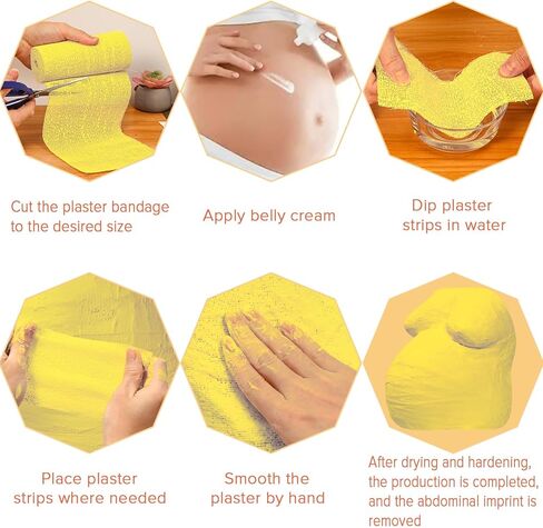 لفات من القماش الجص بطول 30 قدمًا - 181 قدمًا، وشرائط شاش ذهبية، ضمادات ملفوفة لقناع البطن المصبوب لصنع قوالب الجسم، فن المناظر الطبيعية (12 بوصة × 45 قدمًا، ذهبي) in Kuwait