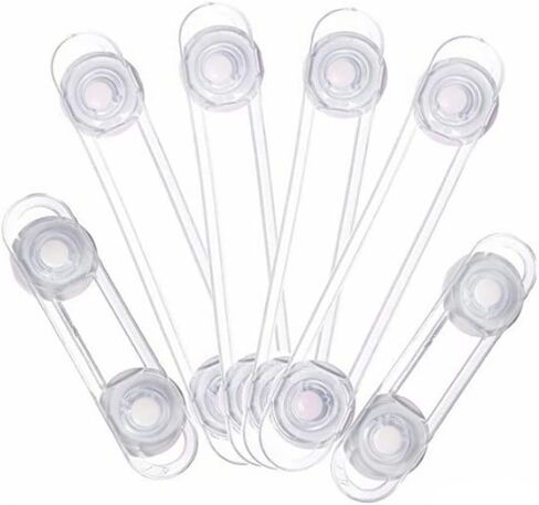 6 عبوات من أقفال سلامة الأطفال، قفل باب خزانة شفاف لسلامة الأطفال، متعدد الوظائف، مزالج سلامة الطفل، أداة حزام خزانة سلامة الطفل لقفل باب الثلاجة ودرج الخزانة in Kuwait